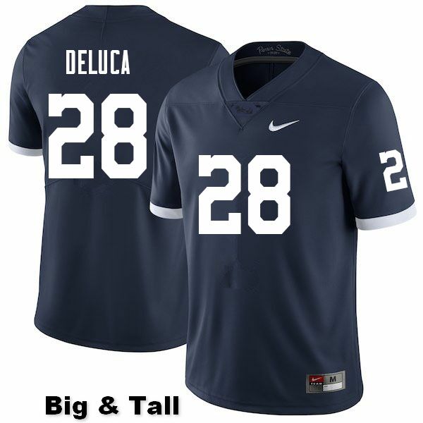 NCAA Nike Men's Penn State Nittany Lions Dominic DeLuca #28 College Football Authentic Big & Tall Navy Stitched Jersey FVB7698RG